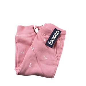 OshKosh Bgosh Girls Pink Floral Print Jogger Sweatpants Toddler Size 2T NWT